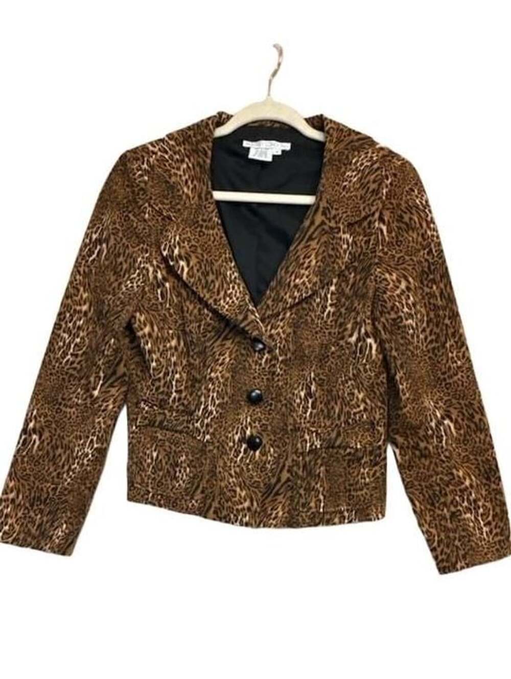 Vintage 90’s Maggy London Leopard Print Blazer Size 8